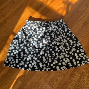Daisy Skater Skirt Floral XXL Buttons and Tie